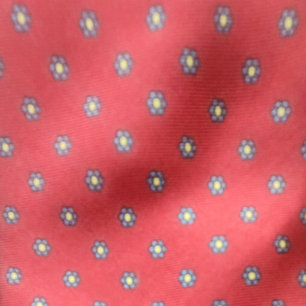 Vintage Chadwick Traditionals Silk Necktie Red Blue Floral Print Made in USA WPL - Picture 4 of 4